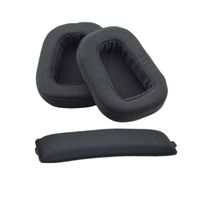 Loriver Ear Cushions Spare Earmuffs and Headband Replacement Compatible with Logitech G633 G933 G533 G231 Headphone Headsets