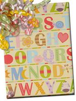30" X 15' A is for Apple Gift Wrap
