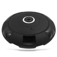 Aurorax Mini HD IP Camera, 360 Degree Panoramic WiFi Wireless Fisheye Night Vision 960P Panoramic Camera for Pet Baby Monitor, Home Security Camera Motion Detection Indoor Outdoor Camera (Black)
