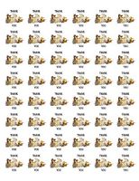 HotSaleStore Sticker Seals 48 Thank You Dogs Envelope Seals Labels Stickers 1.2" Round