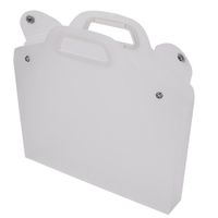 Waterproof Office Document Folder Bag Plastic Button Closure Handy Portfolio Bag Portable Clear Filling Holder Pouch with Handle A4 Letter Size File Folder Organizer for School Office Supplies