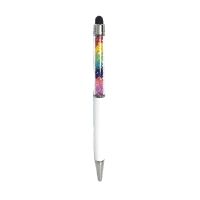 Rainbow Crystal 2 in 1 Ball Point Pen Touch Screen Stylus Pen (White)