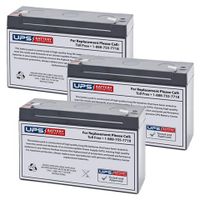 (3) 6V 12Ah F2 - Replacement Battery Set Compatible with The MGE Pulsar ES 11+