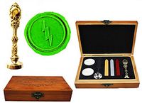 MNYR Vintage Lightning Nature Luxury Wood Box Rose Gold Metal Peacock Wedding Invitations Gift Cards Paper Stationary Envelope Seals Custom Logo Wax Seal Sealing Stamp Stick Melting Spoon Gift Box Kit