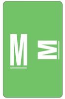 Smead AlphaZ ACCS Color-Coded Alphabetic Labels, Letter M, Light Green, 100 Labels per Pack (67183)