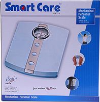 SMART CARE Highly Accurate Analog Bathroom Scale Weight Machine, Body Weight Measuring Device, Slim Design with capacity of 264.5 lbs, Pointer Display, Easy to Use, Black Color Slip Resistant Platform
