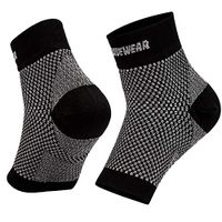 Plantar fasciitis compression sock by Revivewear - For men & woman, ankle brace support, reduces swelling & heel spurs (1 Pair), Black/Grey ,X-Large