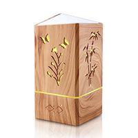 Essential Oil Diffuser Aromatherapy Diffuser Wood Grain Cool Mist Humidifier for Office Home Study Yoga Spa Travel, Auto Shut-Off and 7 Color Night Lights, 200 Milliliter Bamboo Diffuser