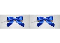 Reliant Ribbon Satin Twist Tie Small Bows, 5/8 Inch X 100 Pieces, Royal (Тwo Рack)