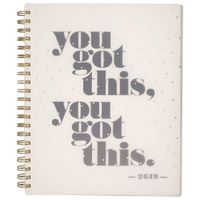 Emily + Meritt 2019 Weekly & Monthly Planner, 8-1/2" x 11", Large, The Frosted Scattered Star Planner (EM102-905)