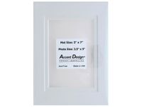 PA Framing, Double Mat, 5 x 7 Inches Frame for 3.5 x 5 Inches Photo Art Size - White Core/White Upper and Inner Mat
