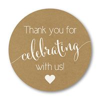 Thanks for Celebrating with Us Stickers, Wedding and Even Favor Labels (#362-KRW)