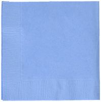 amscan Pastel Blue 3-Ply Paper Beverage Napkins | Party Tableware, 12 pks.