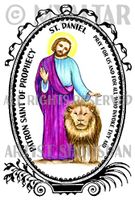 St Daniel Patron Saint of Prophecy 4"x6" Set of 6 Linen Postcards