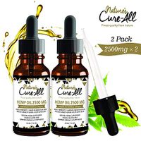 Premium & Powerful Hemp Extract 2500mg, Natural Herbal Hemp Drops, Soothing Mint, 2 Pack