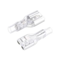 uxcell 200pcs 6.3mm Quick Splice Wire Terminals Female Spade Connector with Insulating Sleeve