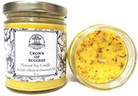 Crown of Success 8 oz Soy Herbal Spell Candle for Prosperity, Achievement & Obtaining Goals Wiccan Pagan Hoodoo Magick