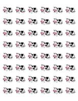 Special Pack 48 Cute Farm Cow Envelope Seals Labels Stickers 1.2" Round #CUAS