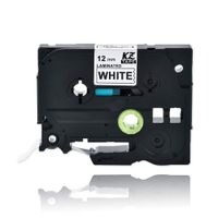 Compatible for Brother Tze231 0.47 Inch 26.2feet (12mm/8m)P Touch Laminated Black on White Standard Replace Waterproof Label Tape maker PT-H110/PT-D200/PT-D210/PT-D400/PT-D600/PT-1280/PT-1290(1PACK)