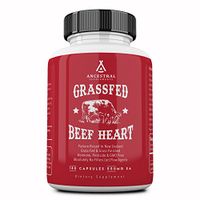Ancestral Supplements Grass Fed Beef Heart (Desiccated) — Natural CoQ10, Supports Heart, Mitochondrial and Blood Pressure Health (180 Capsules)