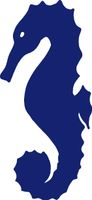 hBARSCI Seahorse Vinyl Decal - 5 Inches - for Cars, Trucks, Windows, Laptops, Tablets, Outdoor-Grade 2.5mil Thick Vinyl - Cobalt Blue
