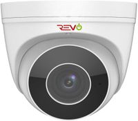 Revo America Ultra Plus HD 4MP Audio Capable IP Turret Security Camera (Motorized Varifocal Lens) - 100' Night Vision, IP67 Weather Resistant, True WDR, 3DNR