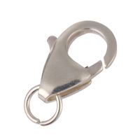 2pcs Sterling Silver Raindrop Trigger Lobster Clasp Connectors 15mm for Jewelry Craft Making Findings SS24