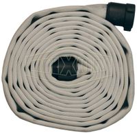 Dixon DM815W50RAF Nitrile 800# Double Jacket MSHA Approve Fire Hose Coupled RL Aluminum NST, 360 psi, 50' Length, 1.5" ID