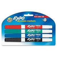 Expo Fine Tip Dry Erase Markers 4 Pack Assorted Colors (86674) ~ Set of 2 Packs (8 Markers Total)
