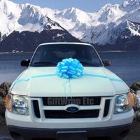 Large Car Bow, 16" Wide - Baby Blue, Easter, Christmas, Gift Bow, Birthday, Spring, Decoration, Classroom, Office, Baby Shower, Boxing Day