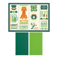 Hoffmaster 856782 St. Patrick's Day Placemat and Napkin Combo Pack, Disposable, (Each case has 250 Placemats, and 250 Napkins) (Pack of 500)