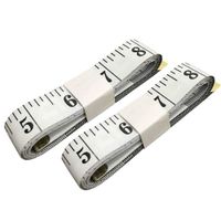 SumVibe 79 Inches/200cm Soft Tape Measure,Pocket Measuring Tape for Body Sewing Tailor Cloth Medical Measurement,White 2-Pack