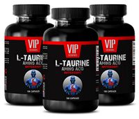 Taurine Pills - L-Taurine 500MG - Cholesterol Support 3 Bottles 300 Capsules