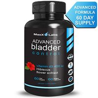 Advanced Bladder Control and UTI - New - Potent Blend of Cranberry Extract, Pumpkin Seed Extract, Hibiscus Flower, Vitamin D3, and Green Tea Extract - Useful for Urinary Tract Infection - 60 Caps