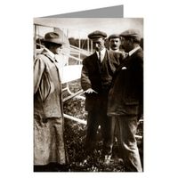 Classic Art Cards Orville and Wilbur Wright Discussing Their Historic, Heroic Flight at Kitty Hawk Note Card Set