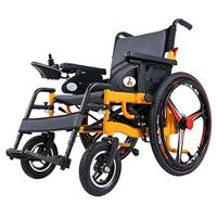 ZXOIHH Dual Function Foldable Power Wheelchair (Li-Ion Battery 20A), Drive with Electric Power Or Use As Manual Wheelchair