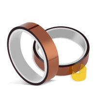 Heat Resistant Tape No Residue High Temperature Tape Heat Transfer Tape Sublimation Tape Polyimide Tape Sublimation Heat Tape PI Tape 2 Rolls 10mm X 33m 100ft