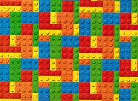 Colorful Toy Blocks Rolled Gift Wrap Paper 2 Full Sheets 27 inches x 39 inches