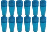Set of 192 Blue Disposable Plastic Party Cups! 4 Hot Colors - 16oz Cups - Perfect For Parties, BBQ's, or Regular Use!