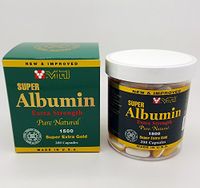 Vital Super Albumin Extra Strength Pure Natural 1,500mg 200 Capsules Super Extra Gold
