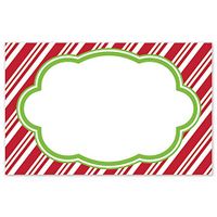 Candy Cane Stripes Enclosure Cards/Gift Tags - 3 1/2 x 2 1/4 (50)
