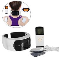 Cervical Massager, Hot Moxibustion Neck Shoulder Meridian Vibration Massage Heating Physiotherapy Instrument with Wireless Remote Control