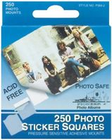 Photo Sticker Squares .5" 250/Pkg-White