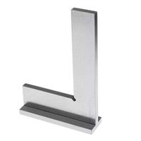 Machinist Square 90º Right Angle Ground Steel Hardened Precision Angle Ruler Engineer Square with Seat100x70mm