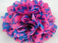 3pc Big18 Petal Blue Leopard Flowers Wedding Appliques DIY