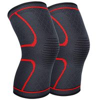 AVIDDA Knee Brace Support Pair for Men Women, Compression Knee Sleeve for Joint Pain Relief, Arthritis, Meniscus Tear, Injury Recovery, Running, Squats, Weight Lifting, Football Red XL