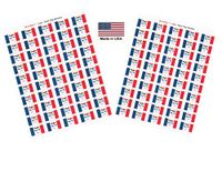 Made in USA! 100 Iowa 1.5" x 1" Self Adhesive State Flag Stickers, Two Sheets of 50, 100 Iowa Sticker Flags Total