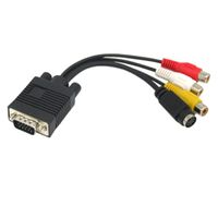 uxcell a09010600ux0015 Composite AV Cable Adapter Converter for TV