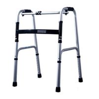 LBYMYB Folding Telescopic Walker Multifunctional Light Walking Frame Old Man Walking Stick Walking Device Four Foot Stool Wheelchair (Size : Without Wheel)