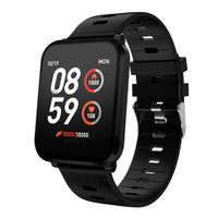 Gierzijia Smart Watch, IP68 Waterproof Smartwatch for Swimming for Men & Women, Fitness Tracker with Heart Rate & Blood Pressure & Sleep Monitor Compatible with IOS & Android 1.3 inches Screen - Black